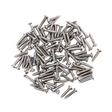 Maxbell 100 Pieces Tuning Peg Tuner Mounting Screws for Guitar Bass Nickel