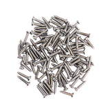 Maxbell 100 Pieces Tuning Peg Tuner Mounting Screws for Guitar Bass Nickel