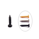 Maxbell 100 Pieces Tuning Peg Tuner Mounting Screws for Guitar Bass Black