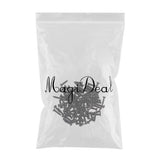 Maxbell 100 Pieces Tuning Peg Tuner Mounting Screws for Guitar Bass Black