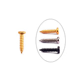 Maxbell 100 Pieces Tuning Peg Tuner Mounting Screws for Guitar Bass Golden