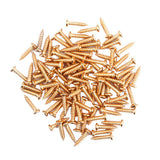 Maxbell 100 Pieces Tuning Peg Tuner Mounting Screws for Guitar Bass Golden