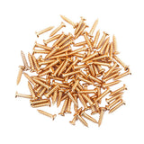 Maxbell 100 Pieces Tuning Peg Tuner Mounting Screws for Guitar Bass Golden