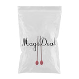Maxbell 1 Pair Red Yarn Head Marimba Mallets with Maple Handle