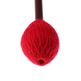 Maxbell 1 Pair Red Yarn Head Marimba Mallets with Maple Handle