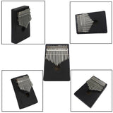 Maxbell Portable 17 Key Kalimba Mbira Finger Percussion Thumb Piano Black