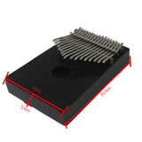 Maxbell Portable 17 Key Kalimba Mbira Finger Percussion Thumb Piano Black