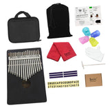 Maxbell Portable 17 Key Kalimba Mbira Finger Percussion Thumb Piano Black
