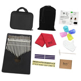 Maxbell Portable 17 Key Kalimba Mbira Finger Percussion Thumb Piano Black