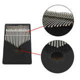 Maxbell Portable 17 Key Kalimba Mbira Finger Percussion Thumb Piano Black