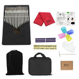 Maxbell Portable 17 Key Kalimba Mbira Finger Percussion Thumb Piano Black