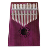 Maxbell Portable 17 Key Kalimba Mbira Finger Percussion Thumb Piano Fushcia