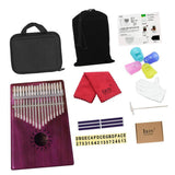 Maxbell Portable 17 Key Kalimba Mbira Finger Percussion Thumb Piano Fushcia
