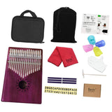Maxbell Portable 17 Key Kalimba Mbira Finger Percussion Thumb Piano Fushcia
