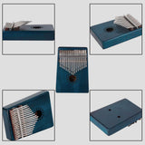 Maxbell Portable 17 Key Kalimba Mbira Finger Percussion Thumb Piano Blue