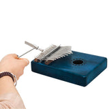 Maxbell Portable 17 Key Kalimba Mbira Finger Percussion Thumb Piano Blue