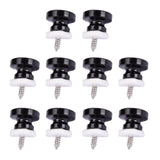 Maxbell Strap Buttons Locks Head Strap Round Head Knobs for Guitar Accessory Black