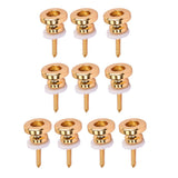 Maxbell Strap Buttons Locks Head Strap Round Head Knobs for Guitar Accessory Gold