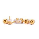 Maxbell Strap Buttons Locks Head Strap Round Head Knobs for Guitar Accessory Gold