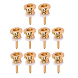 Maxbell Strap Buttons Locks Head Strap Round Head Knobs for Guitar Accessory Gold