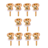 Maxbell Strap Buttons Locks Head Strap Round Head Knobs for Guitar Accessory Gold