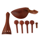 Maxbell Jujube Violin Chinrest+Tailpiece+Tuning Pegs+Endpin for Violin Fiddle 1-2