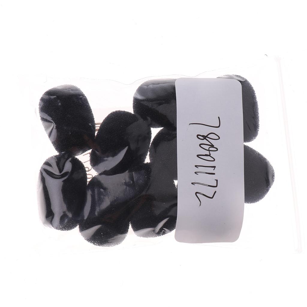 Maxbell 10Pcs Foam Mic Shield Cover Microphone Windscreen Cap for Meeting  20x22x6mm