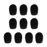 Maxbell 10Pcs Foam Mic Shield Cover Microphone Windscreen Cap for Meeting  20x22x6mm