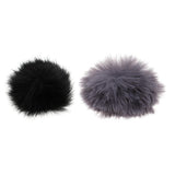 Maxbell Fur Windscreen Windshield Wind Muff for Lavalier Lapel Microphone Mic Gray
