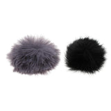 Maxbell Fur Windscreen Windshield Wind Muff for Lavalier Lapel Microphone Mic Gray