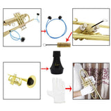 Maxbell 6 in 1 Trumpet Maintenance Cleaning Tool kit Trumpet Accessory  White