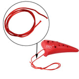 Maxbell IRIN12 Hole C Tone Ocarina + National Style Package +Strap +Color Bag Red