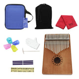 Maxbell 17 Key Kalimba Mbira Finger Percussion Thumb Piano with Storage Bag Wood