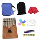 Maxbell 17 Key Kalimba Mbira Finger Percussion Thumb Piano with Storage Bag Wood