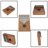 Maxbell 17 Key Kalimba Mbira Finger Percussion Thumb Piano with Storage Bag Wood