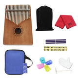 Maxbell 17 Key Kalimba Mbira Finger Percussion Thumb Piano with Storage Bag Wood