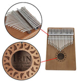 Maxbell 17 Key Kalimba Mbira Finger Percussion Thumb Piano with Storage Bag Wood
