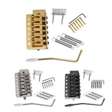 Maxbell 6 String Flat Saddle Tremolo Bridge System for FD ST Electric Guitar  Gold