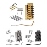 Maxbell 6 String Flat Saddle Tremolo Bridge System for FD ST Electric Guitar  Gold