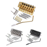 Maxbell 6 String Flat Saddle Tremolo Bridge System for FD ST Electric Guitar  Gold