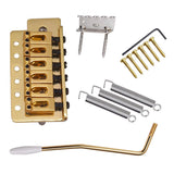 Maxbell 6 String Flat Saddle Tremolo Bridge System for FD ST Electric Guitar  Gold