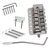 Maxbell 6 String Flat Saddle Tremolo Bridge System for FD ST Electric Guitar  Silver