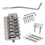 Maxbell 6 String Flat Saddle Tremolo Bridge System for FD ST Electric Guitar  Silver