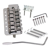Maxbell 6 String Flat Saddle Tremolo Bridge System for FD ST Electric Guitar  Silver