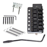 Maxbell 6 String Flat Saddle Tremolo Bridge System for FD ST Electric Guitar  Black