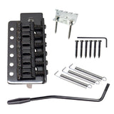 Maxbell 6 String Flat Saddle Tremolo Bridge System for FD ST Electric Guitar  Black
