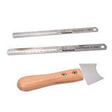 Maxbell Guitar Fret Repair Tools Fretboard Protector Measuring Ruler Jagged Knife