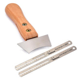 Maxbell Guitar Fret Repair Tools Fretboard Protector Measuring Ruler Jagged Knife