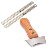 Maxbell Guitar Fret Repair Tools Fretboard Protector Measuring Ruler Jagged Knife