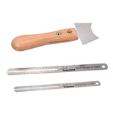 Maxbell Guitar Fret Repair Tools Fretboard Protector Measuring Ruler Jagged Knife